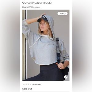 NWOT Free People movement second position hoodie size M color : gray